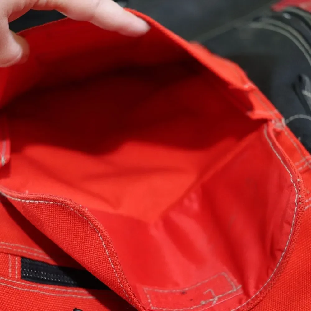 Marlboro Vintage Red Black Large Duffel Bag Drawstring Shoulder Strap Pocket